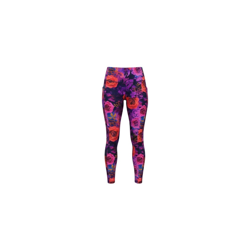 Velocity Leggings Womens L Floral Magenta NWT High Waist Pockets P1V79706